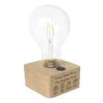 P0107I90 Personalised New Home Design Wooden Base Light Bulb 5