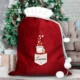 P0510J51 Personalised Gonk Family (Adult Male) Red Luxury Pom Pom Christmas Sack