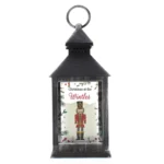 P1007F67 Personalised Christmas Nutcracker Rustic Black Light-up Lantern 5